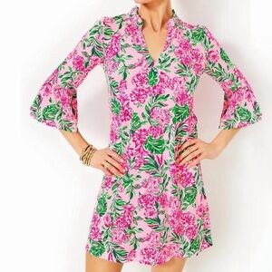 Lilly Pulitzer Pink and Green Hayes Dress